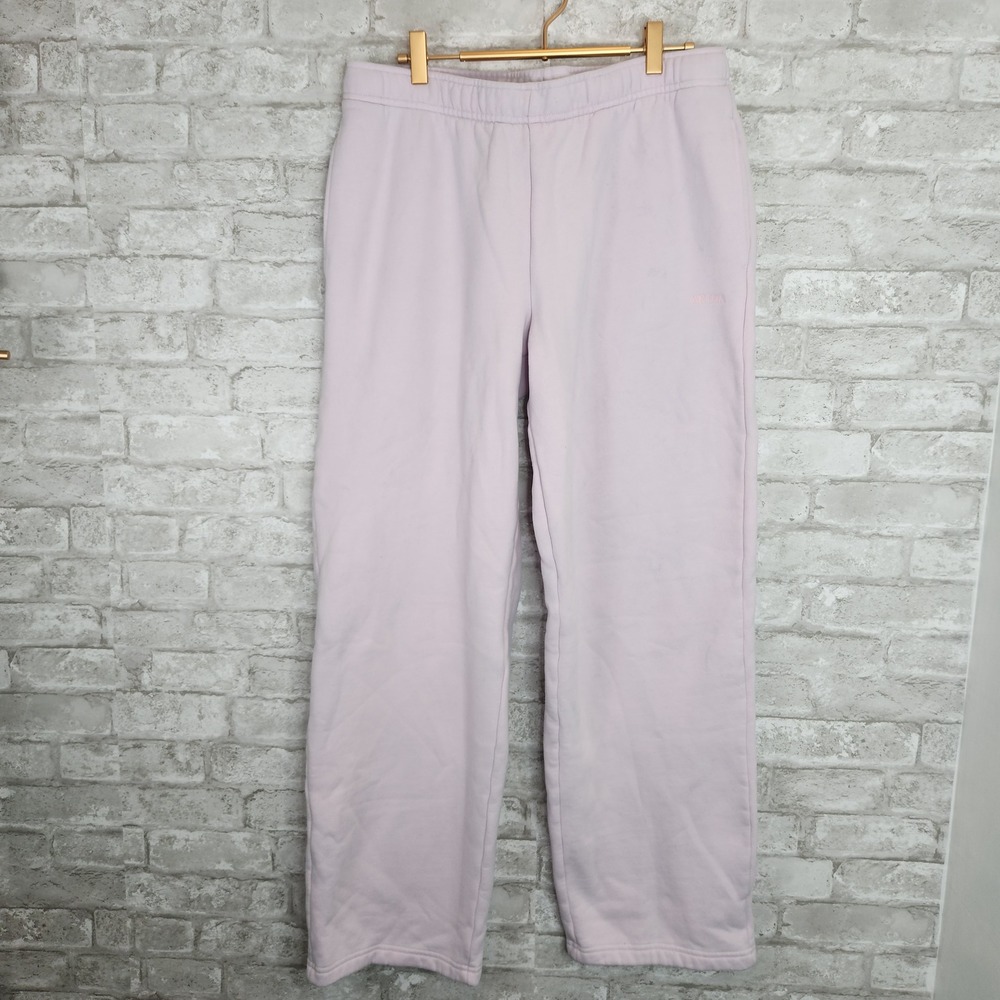 Aritzia Wide Leg Sweatpants Pink Sweatfleece Mega Fit Loungewear Cozy L